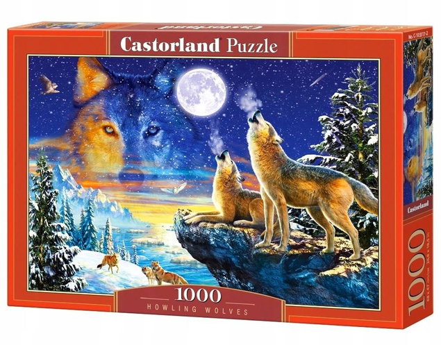 Puzzle 1000 Układanka Dla Dzieci Widok Zwierzęta WILKI Zima 9+ Castor