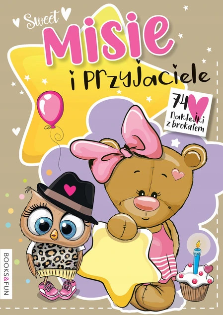 Misie i przyjaciele – kolorowanka z brokatowymi naklejkami