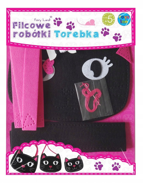 Filcowe Robótki Torebka Kot Stnux DIY Zestaw Kreatywny