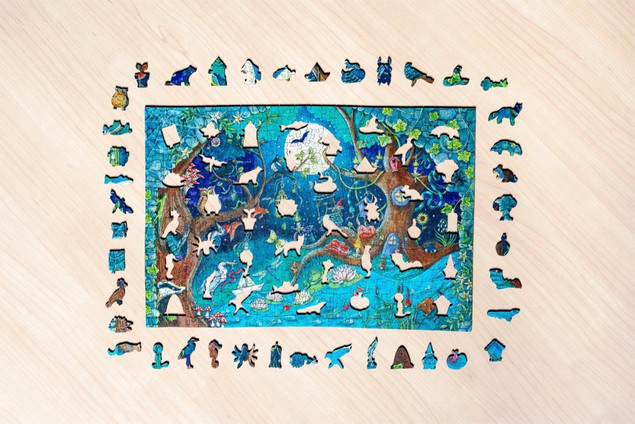 Puzzle Ravensburger Drewniane Magiczny Las 500 elementów
