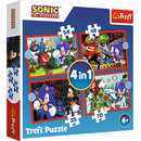 Puzzle 4w1 Przygody Sonica Jeż SONIC Hedgehog Gra 4+ Trefl