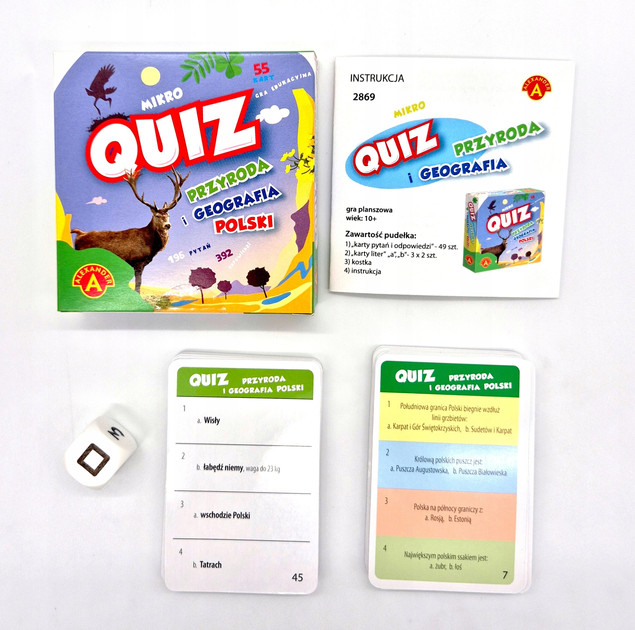 Gra planszowa Mikro Quiz Przyroda i geografia Polski Alexander