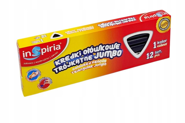 Kredki trójkątne ołówkowe Jumbo granatowe 12 sztuk