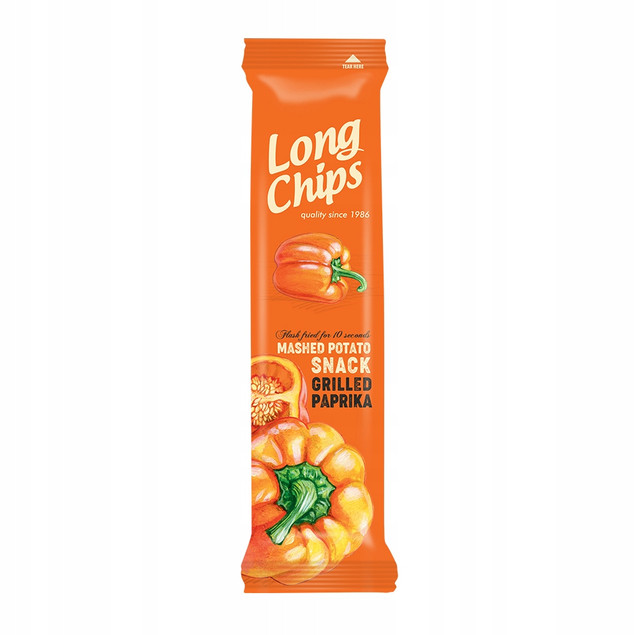Long Chips Grilled Paprika - chipsy grillowana papryka 75g