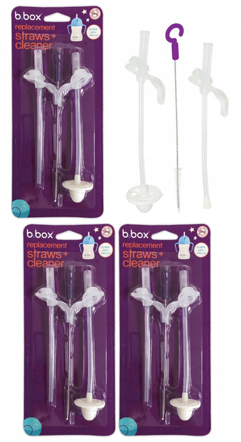 Słomki Wymienne Rurki Do Bidonu Kubka 2 szt B.Box x3
