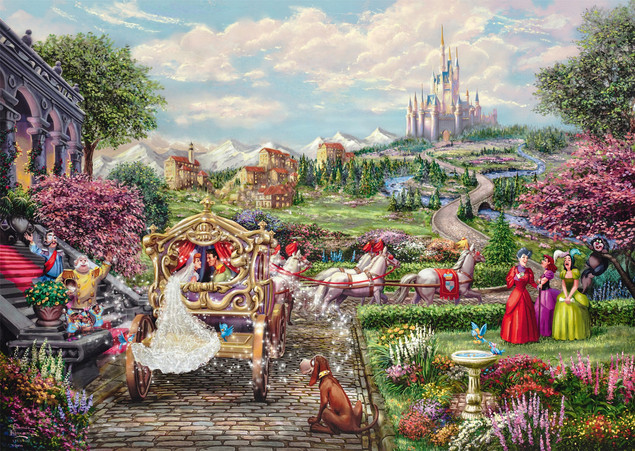Schmidt PQ Puzzle 1000 KINKADE Kopciuszek Żyli Długo i Szczęśliwie Disney Premium Quality