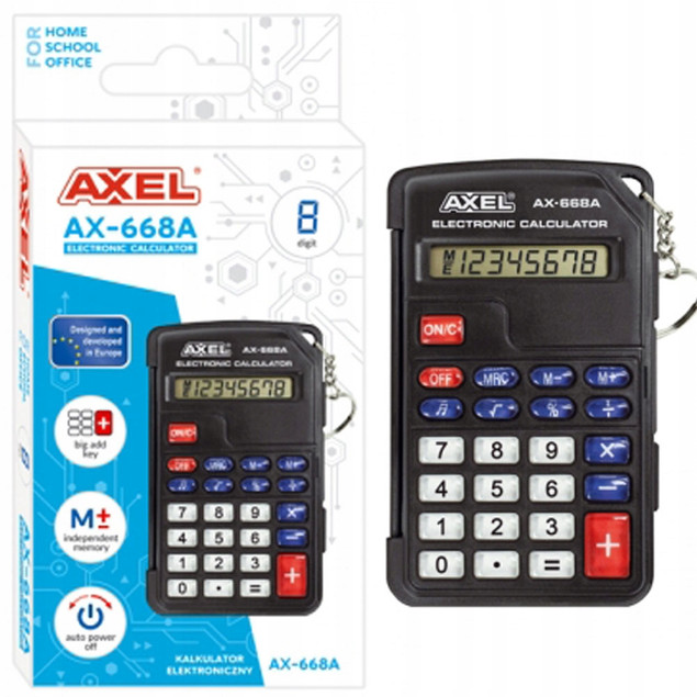 Kalkulator biurowy Axel AX-668A 8-cyfrowy pamięć auto-off