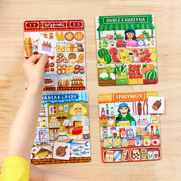 CzuCzu Puzzle 36 el. "Na Zakupy" z Grą Edukacyjną