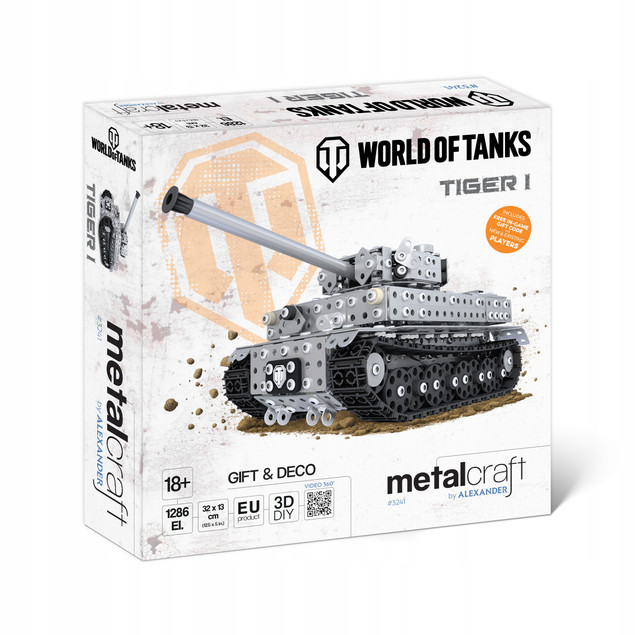 Metalcraft World of Tanks Czołg Tiger I metalowy zestaw DIY WOT