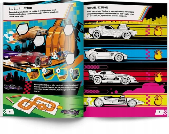 Mattel Hot Wheels Szybki jak błyskawica - Książka z naklejkami