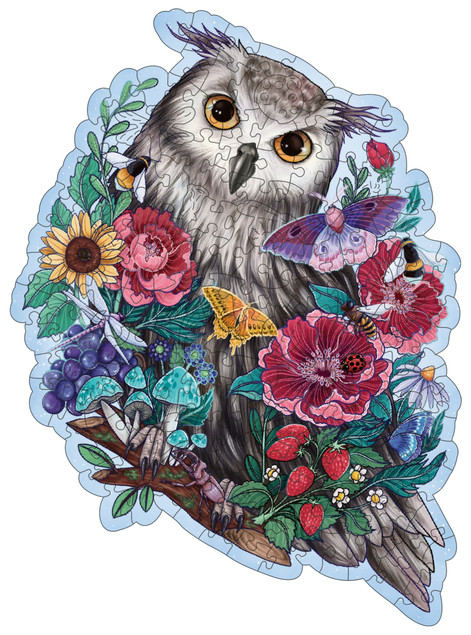 PUZZLE DREWNIANE 150 SOWA