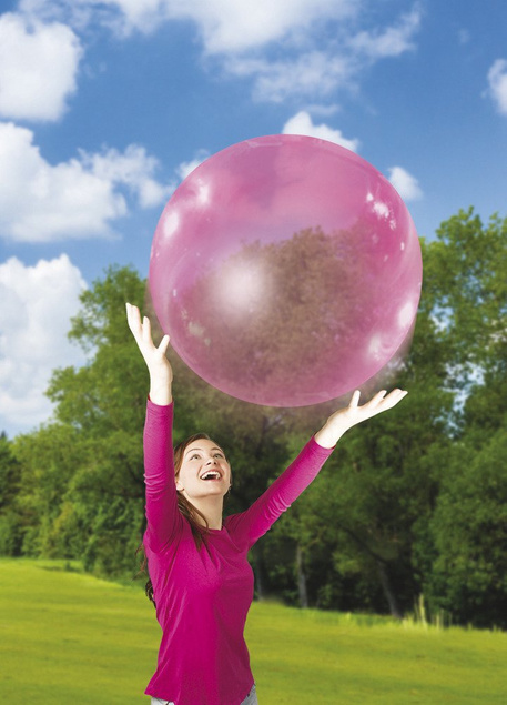 Wubble Super Bańkopiłka + POMPKA | Ogromna Piłka Wubble Różowa
