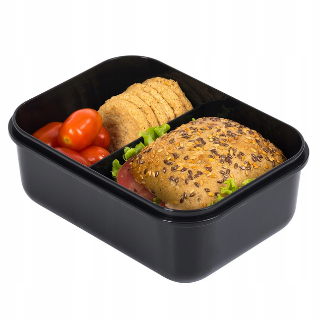 Lunchbox z przegródkami na kanapki i obiad