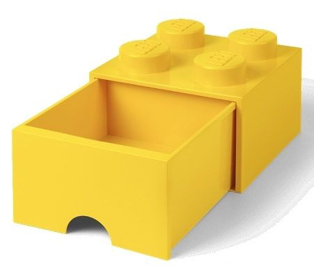 LEGO Pojemnik Szuflada Brick Drawer 4 Żółty na Klocki 25x25cm
