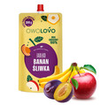 OWOLOVO Mus Owocowy 100% JABŁKO BANAN ŚLIWKA Bez Dodatku Cukru 300g