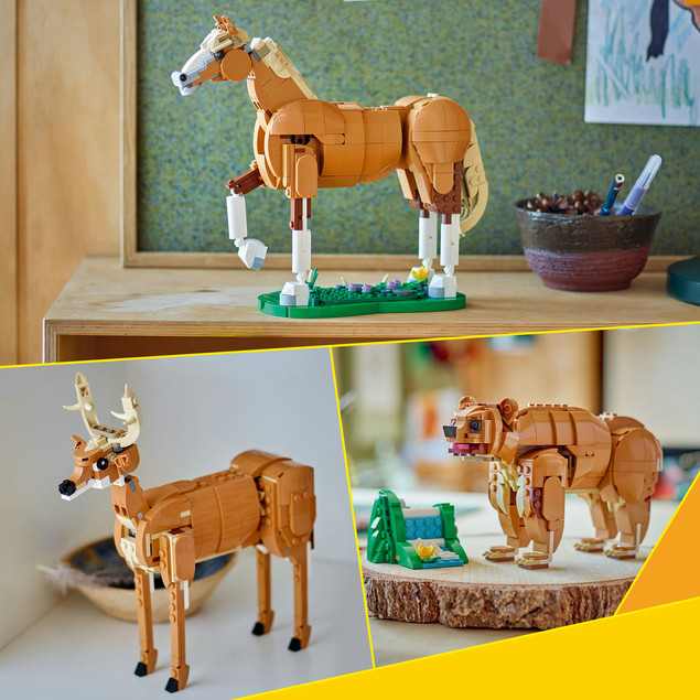 LEGO Creator 3 w 1 31166 Piękny Koń | Zestaw Zwierząt Ruchome Figurki