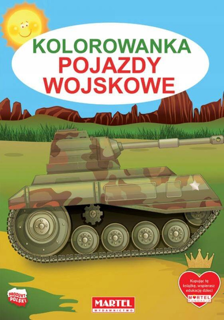 Kolorowanka Pojazdy wojskowe MARTEL malowanka duża