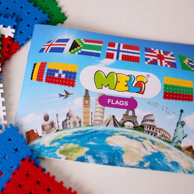Klocki Meli Minis Flags 700 szt. | Edukacyjne Klocki Flagi Świata