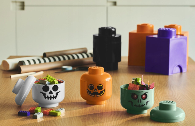 Pojemnik LEGO Głowa Mini Zielony Szkielet 360 ml 