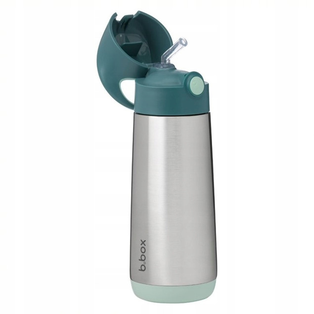 B.BOX Bidon Termiczny ze Słomką dla Dzieci Emerald Forest 500 ml