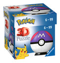 Puzzle 3D Mistrzowska Pokeball - Ravensburger, 54 elementy