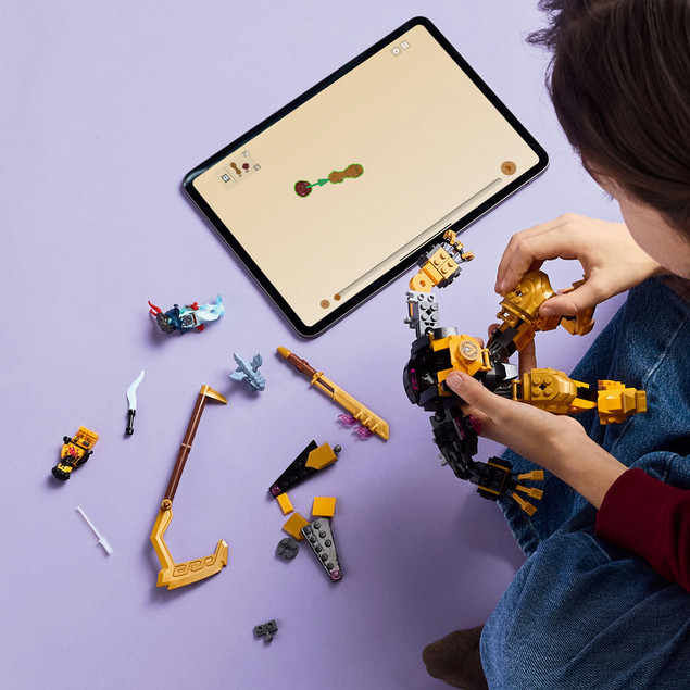LEGO NINJAGO 71839 Arin i Robot Bojowy Spinjitzu – Modułowy Mech Ninja