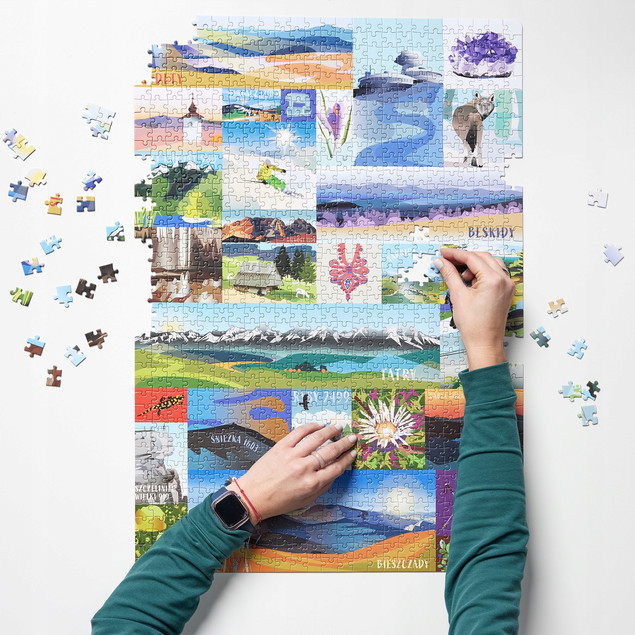 Puzzle CzuCzu Puzzlove Polskie Góry 1000 elementów Kartonowe