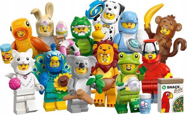 LEGO Minifigures Seria 28 – Zwierzęta (71051) – Zestaw 24 Figurek Kolekcjonerskich