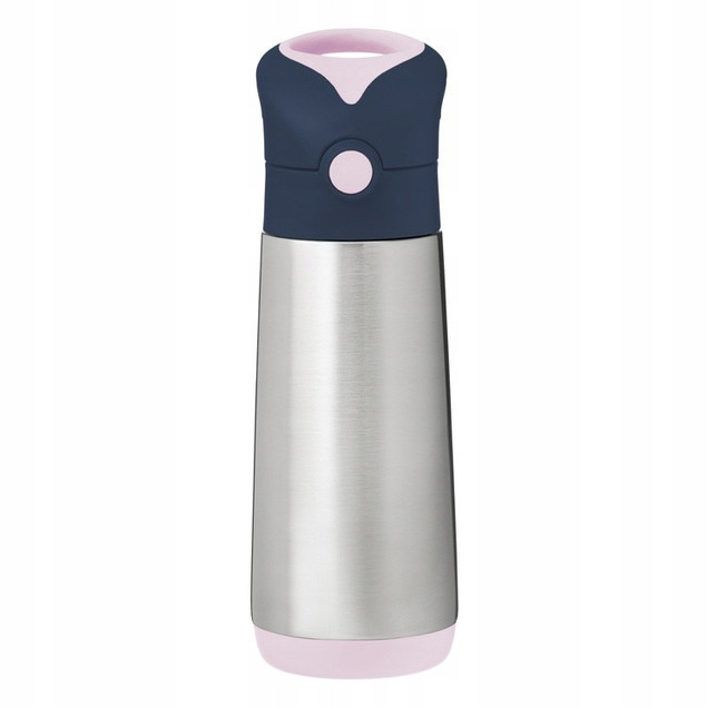 B.box Bidon Termiczny Ze Słomką Indigo Rose 500 ml Stal Nierdzewna