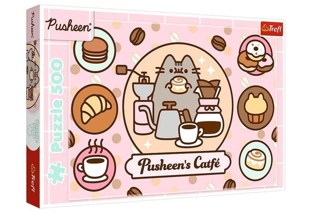 Puzzle 500 Pusheen w kawiarni 37528 Trefl