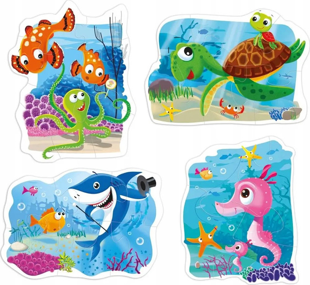 Puzzle Multigra 4 elementów Baby Puzzle 4w1 Pod wodą