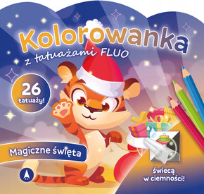Kolorowanka Z Tatuażami FLUO Magiczne Święta 3+ Skrzat