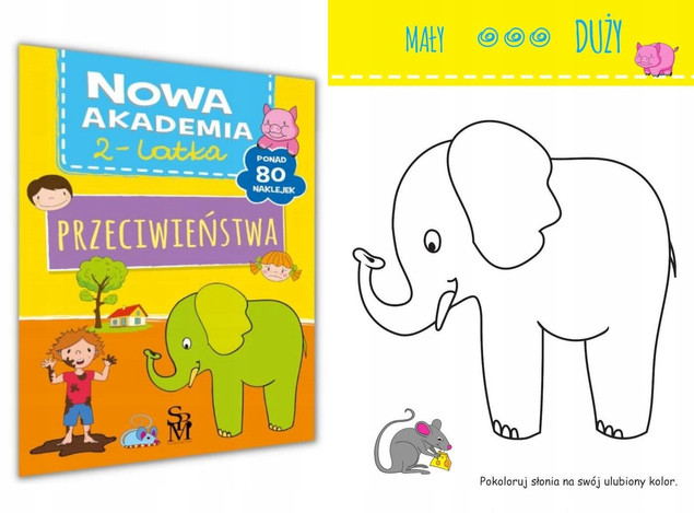 Akademia Mądrego Malucha 2-LATEK Podobieństwa i Przeciwieństwa 80 NAKLEJEK