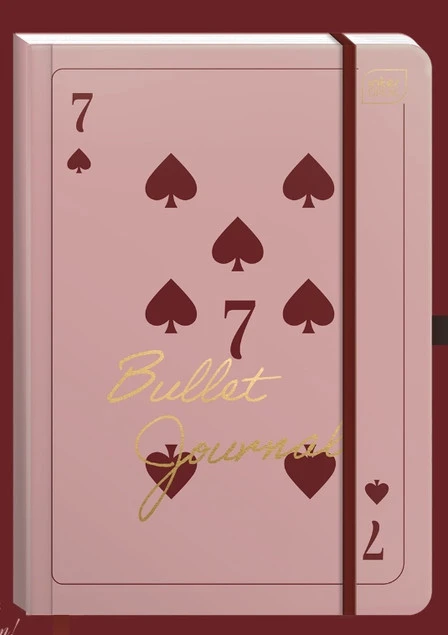 Planer A5 Interdruk różowy z gumką Lucky Seven