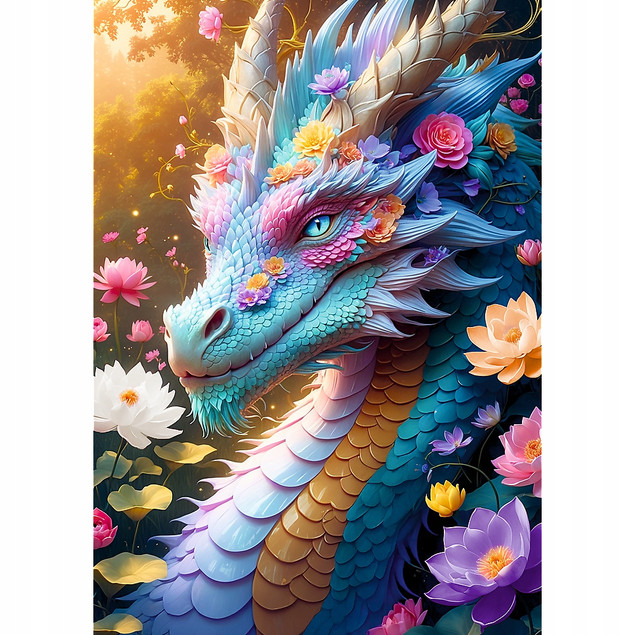 Puzzle 1000 Kolorowy smok