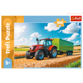 Trefl Puzzle 100 elementów Traktor z przyczepą 16494