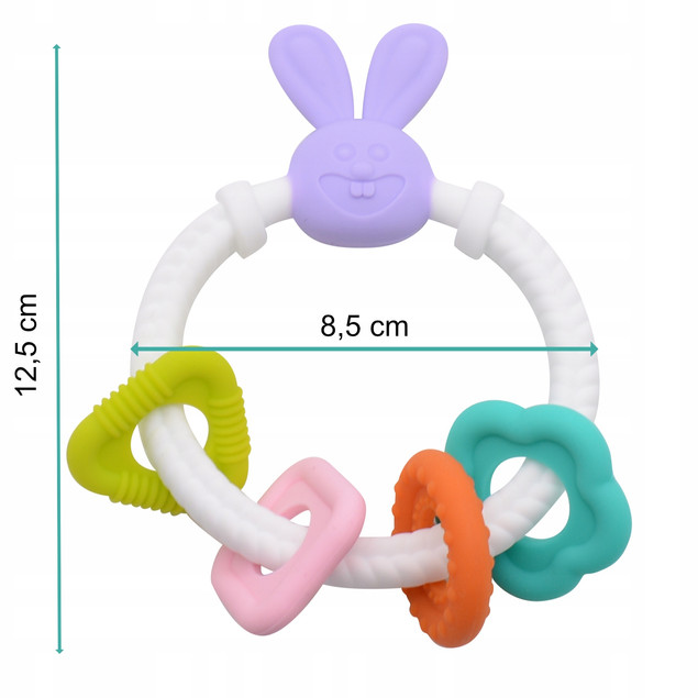 Gryzak dla Niemowląt SILIKONOWY Sensoryczne Zabawki Montessori BOCIOLAND