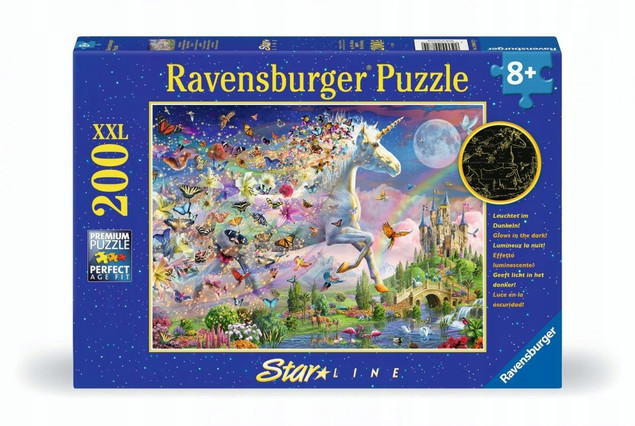 Puzzle Ravensburger 200 elementów Puzzle 200 Magical Butterfly Unicorn