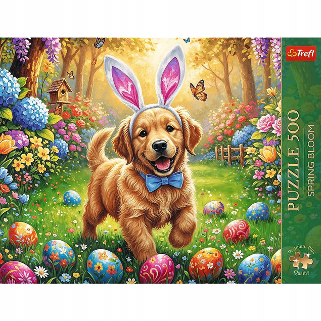 Puzzle Trefl 500 elementów Wielkanocny Piesek Premium Plus