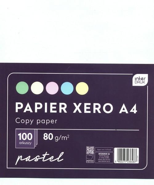 Papier Biurowy Xero A4 20 Kartek Po 5 Kolorów Pastelowych Interdruk