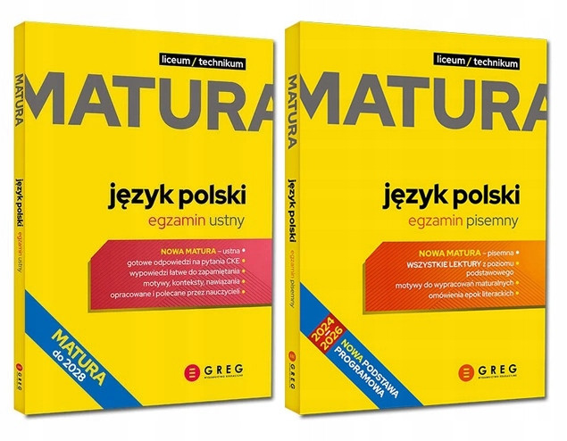 Matura 2026 JĘZYK POLSKI Egzamin Pisemny + Ustny GREG