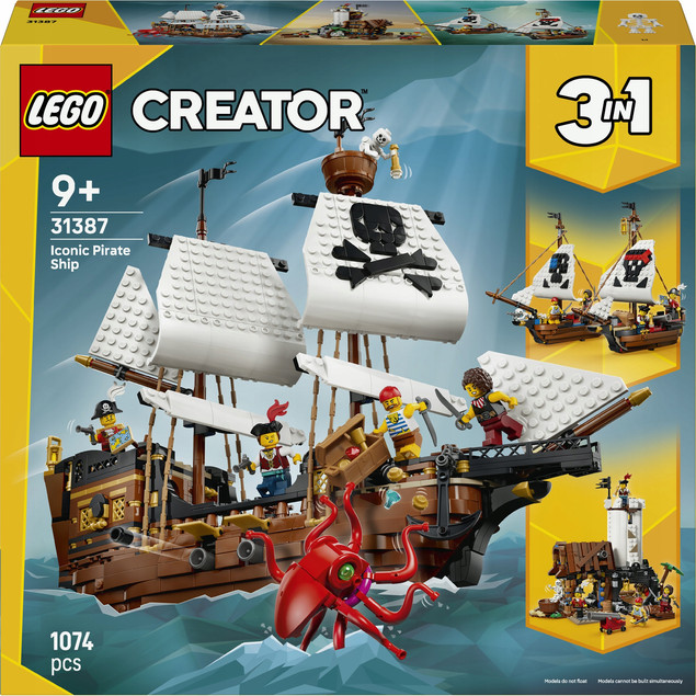 LEGO Creator 3w1 31387 Kultowy Statek Piracki