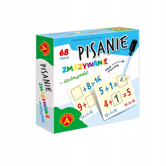 Gra matematyka Pisanie Zmazywanie – Dodawanie 1-30, 68 zadań