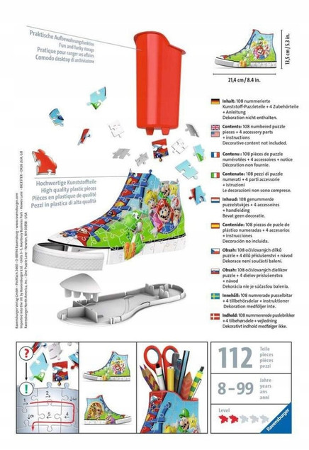 Puzzle 3D Ravensburger Trampek Super Mario 108 elementów