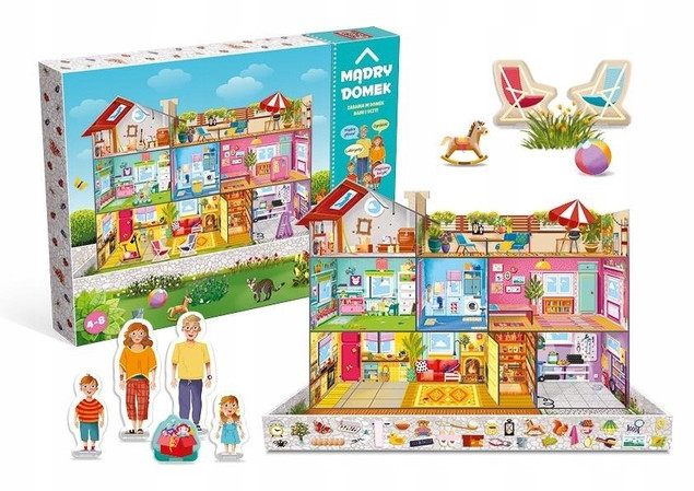 Gra Planszowa Granna Mądry Domek – Edukacyjna Zabawa 4-8 lat