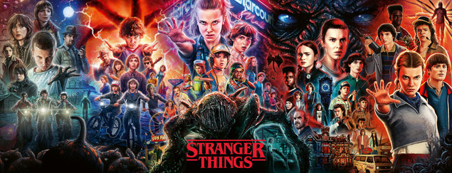 Puzzle Ravensburger 1000 elementów Panorama Stranger Things