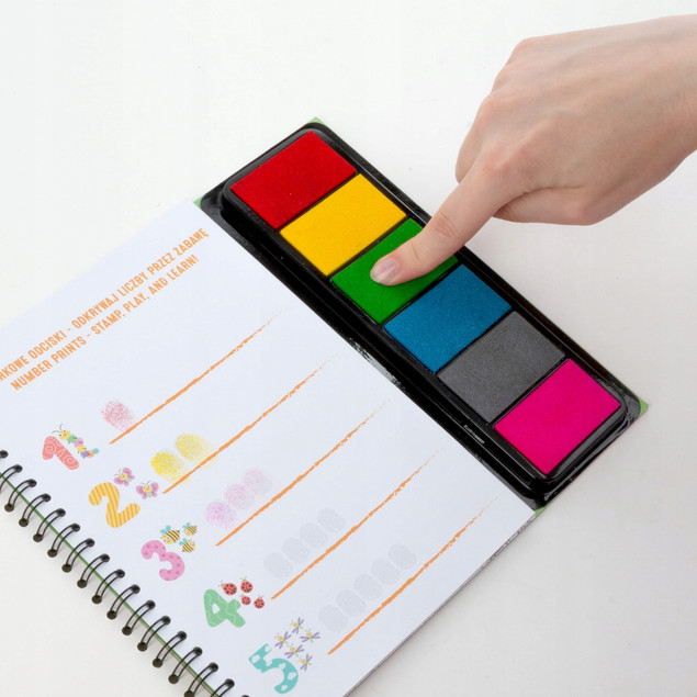 KOLOROWE ODCISKI KREATYWNE ZOO KIDEA KOLOROWANIE PALCAMI