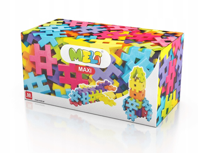 Klocki Wafle Maxi 50 el. Meli