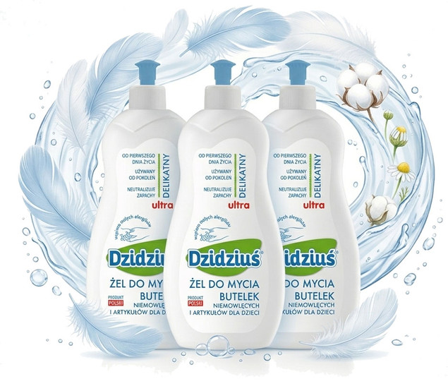 Płyn do mycia butelek i smoczków, hipoalergiczny 3x500 ml | Dzidziuś