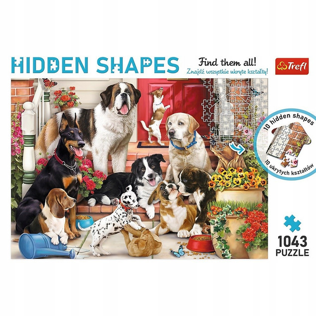 Puzzle 1043 Hidden Shapes Psia Zabawa